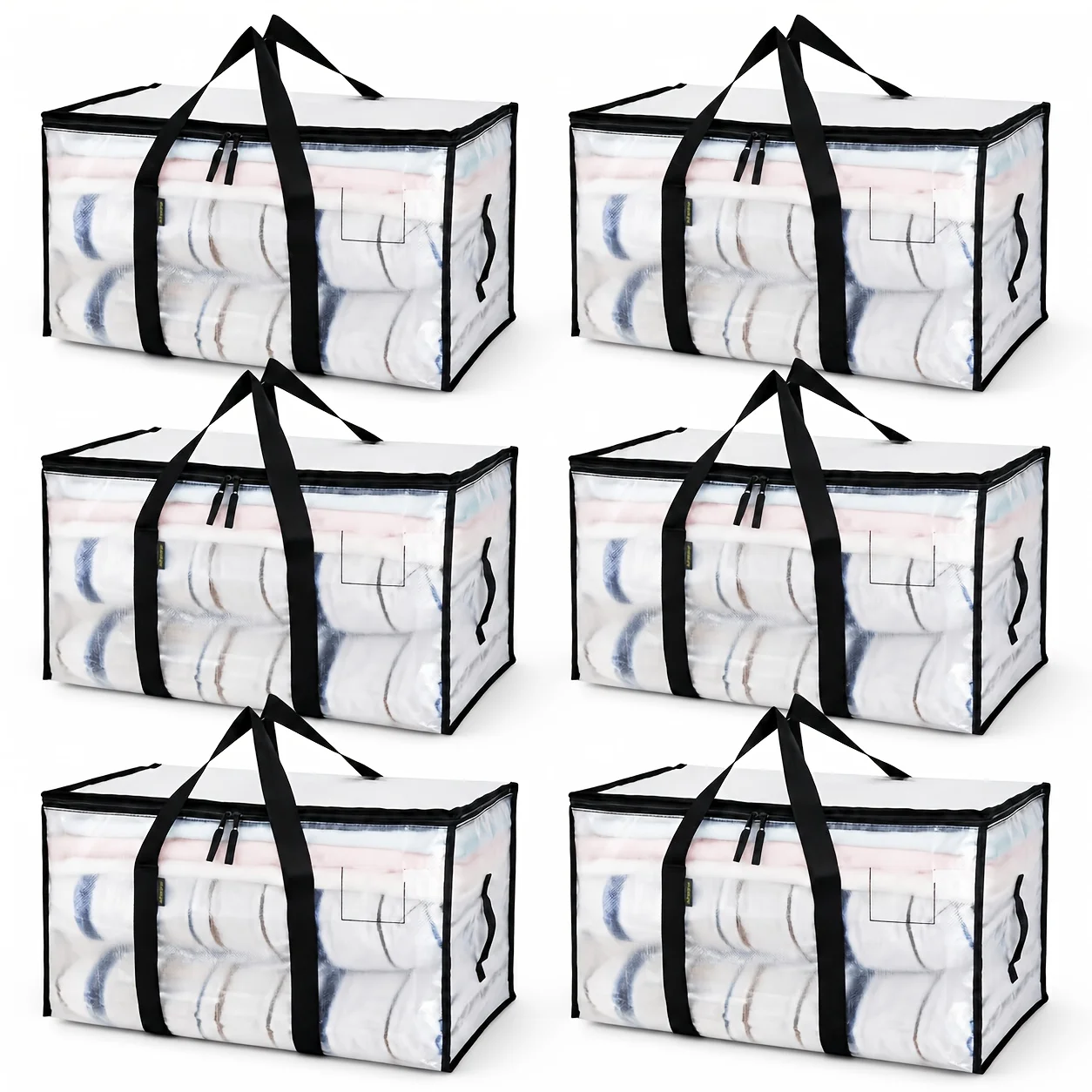 6pcs Heavy-Duty Moving Bags with Reinforced Handle - Oversized Storage Totes, Snap-Close Lid & Plastic Suitable for Clothes, Quilts,, Moving Supplies - Space Saver Bags
6pcs Heavy-Duty Moving Bags with Reinforced Handle - Oversized Storage Totes, Snap-Close Lid & Plastic Suitable for Clothes, Quilts,, Moving Supplies - Space Saver Bags