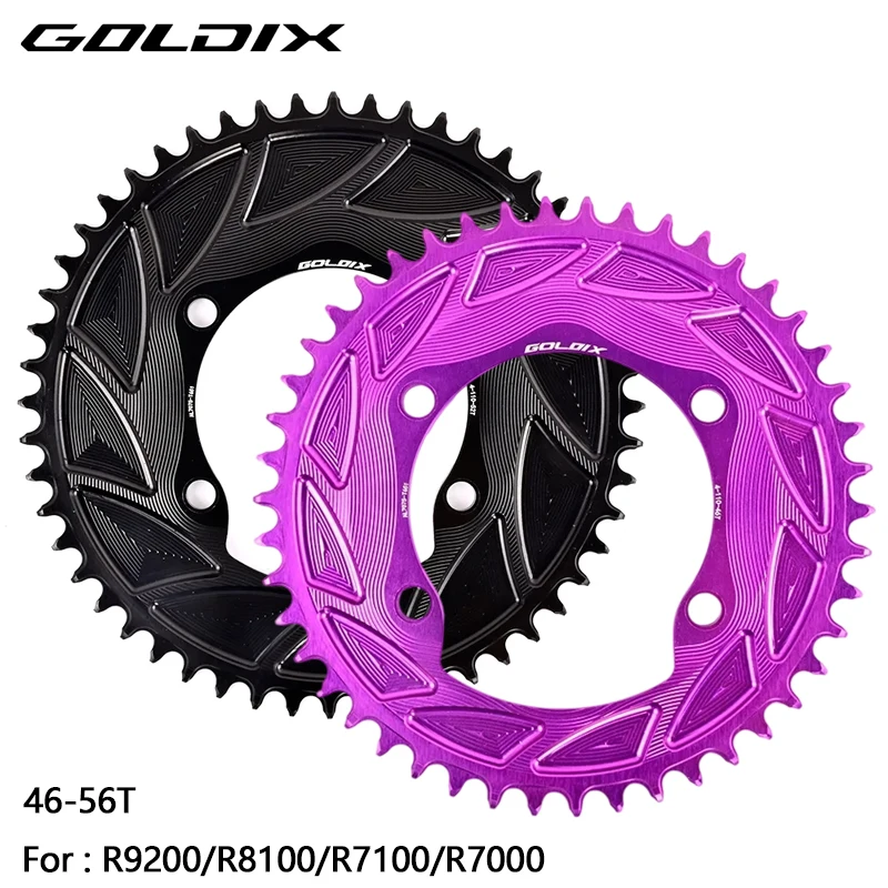 GOLDIX Road Bike Chainwheel 110BCD for Shimano R7000 R8000 R9200 Sprocket 46-56T Bicycle Chainring 8-12Spees Bicycle accessories
GOLDIX Road Bike Chainwheel 110BCD for Shimano R7000 R8000 R9200 Sprocket 46-56T Bicycle Chainring 8-12Spees Bicycle accessories