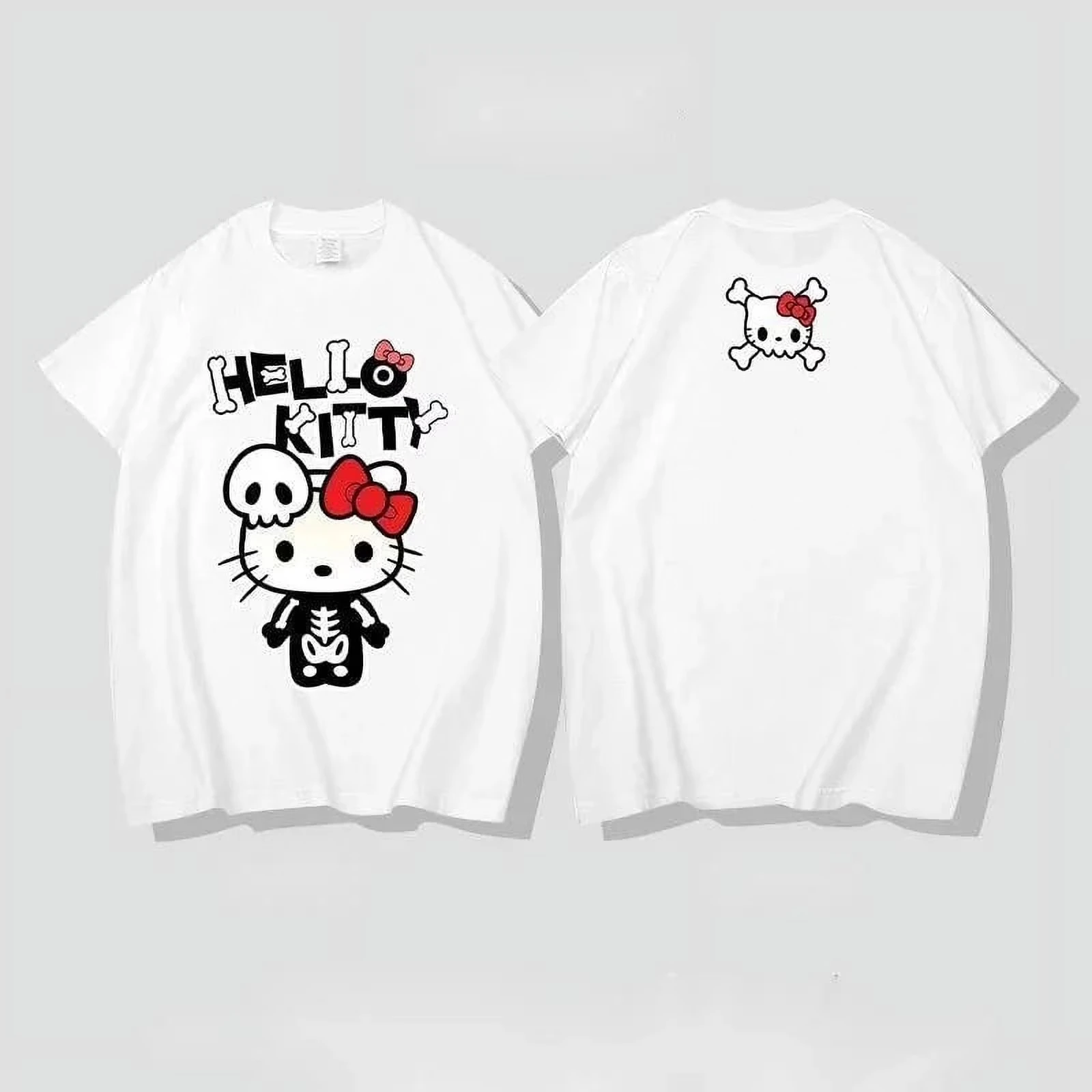 Готическая футболка Sanrio Hello Kitty с принтом на Хэллоуин для мужчин, женщин, взрослых и детей, вязаная мягкая ткань из чистого хлопка 
Готическая футболка Sanrio Hello Kitty с принтом на Хэллоуин для мужчин, женщин, взрослых и детей, вязаная мягкая ткань из чистого хлопка
