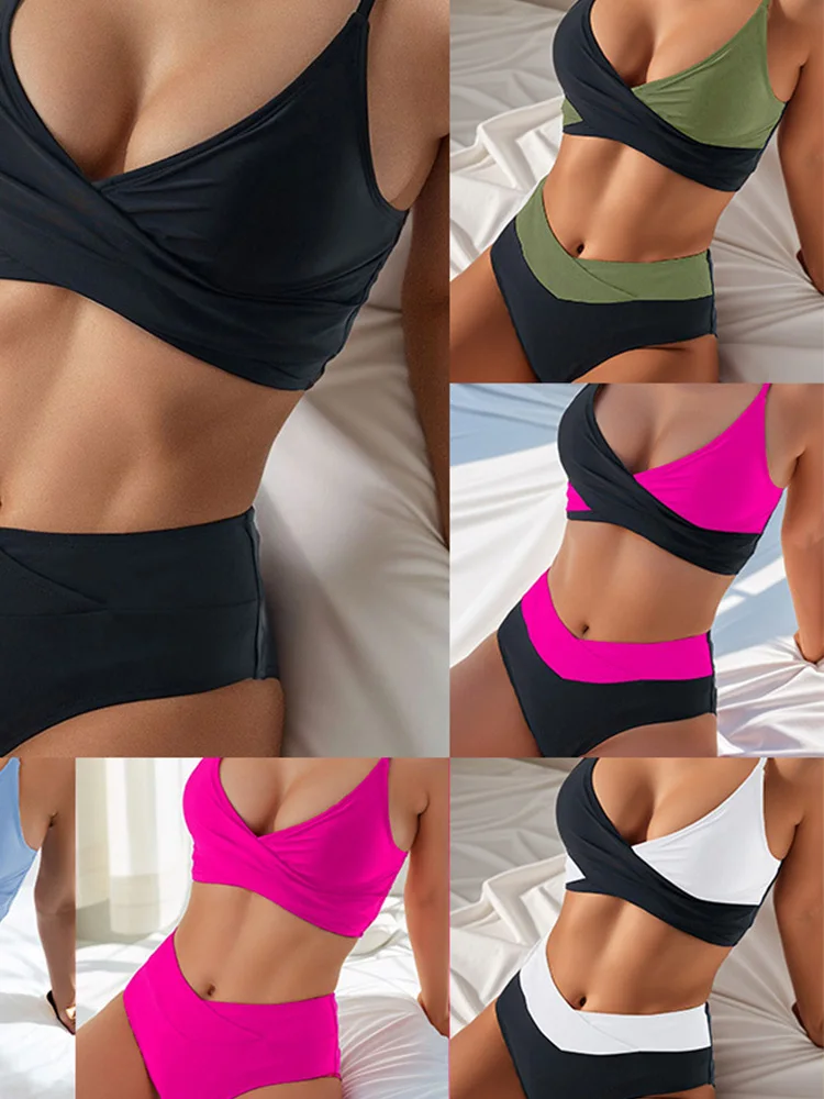 AOTVOTEE 2025 New Summer Swimwear Bikinis Set Sexy Solid V Neck Backless Bikinis 2 Piece Set Women Split Swimsuit Beach Bikinis
AOTVOTEE 2025 New Summer Swimwear Bikinis Set Sexy Solid V Neck Backless Bikinis 2 Piece Set Women Split Swimsuit Beach Bikinis
