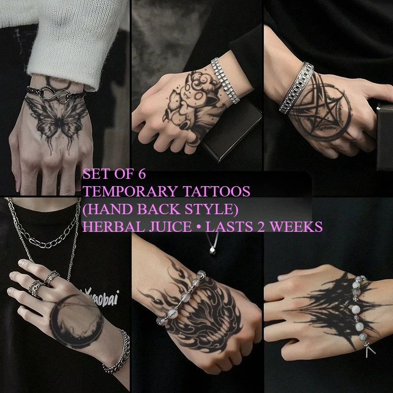 6PCS Gothic Style Temporary Tattoos,Tattoo Stickers,Waterproof Long-Lasting 15 Days,Semi-Permanent Fake Tattoo,body art for Men
6PCS Gothic Style Temporary Tattoos,Tattoo Stickers,Waterproof Long-Lasting 15 Days,Semi-Permanent Fake Tattoo,body art for Men