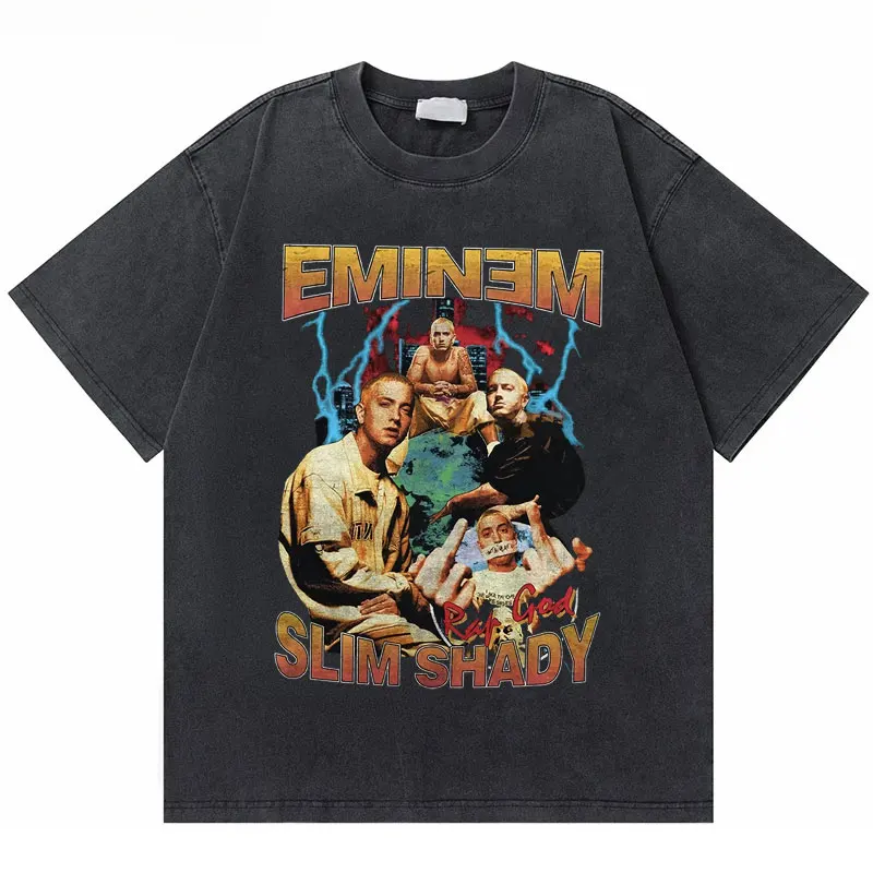 Washed Vintage Eminem Slim Shady Oversized Hip Hop Harajuku T-shirt Men Women Cotton T Shirt Male O Collar Casual Fashion Tshirt
Washed Vintage Eminem Slim Shady Oversized Hip Hop Harajuku T-shirt Men Women Cotton T Shirt Male O Collar Casual Fashion Tshirt