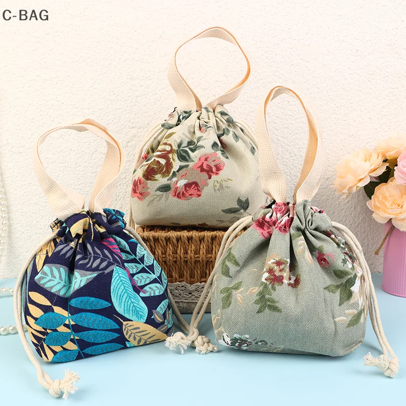 Women Bucket Bag Top Handle Ladies Handbag Phone Bag Summer Small Purse Flower Leaf Pattern Canvas Drawstring Bag
Women Bucket Bag Top Handle Ladies Handbag Phone Bag Summer Small Purse Flower Leaf Pattern Canvas Drawstring Bag