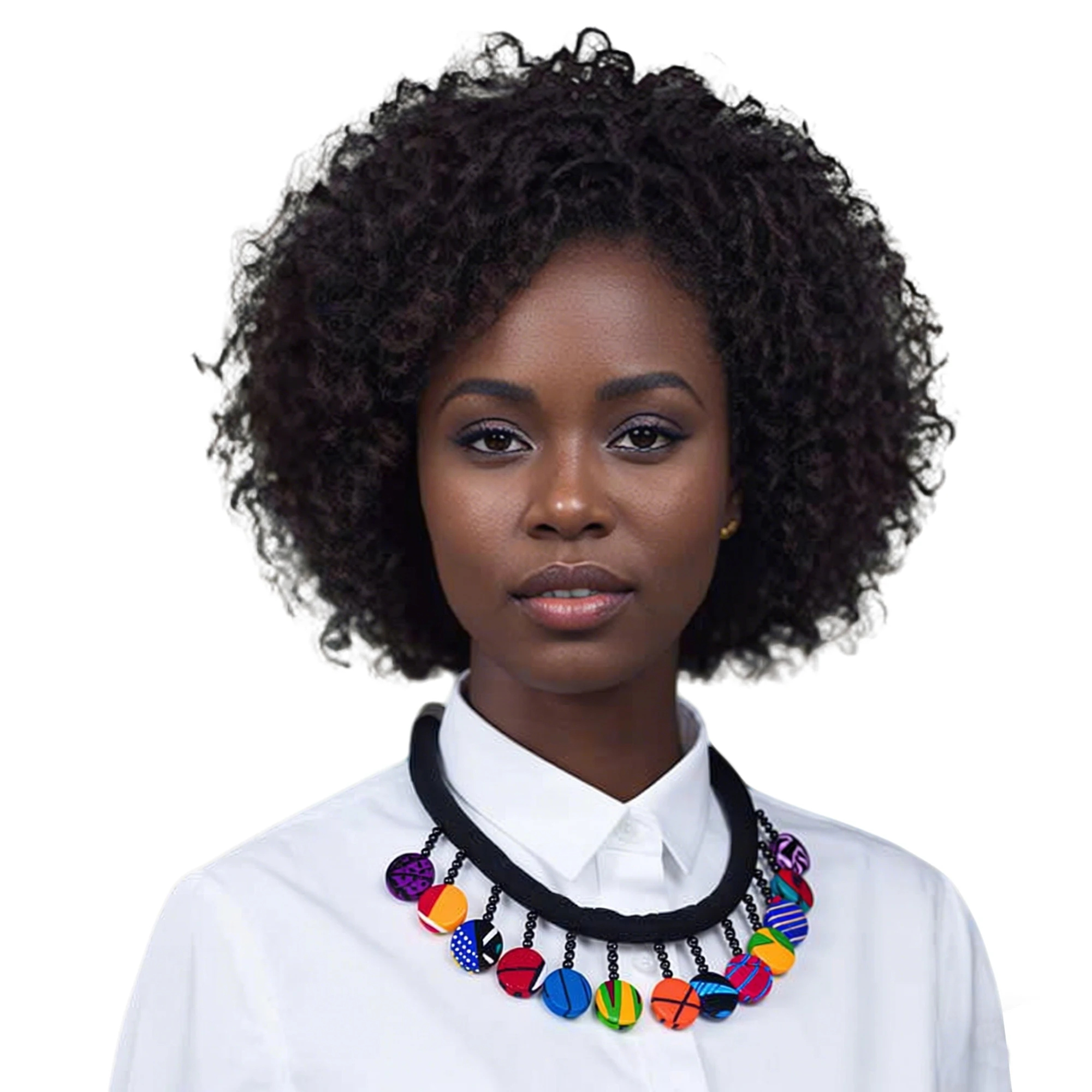 African Ankara printed fabric round button pendant necklace with ethnic style eye-catching collar necklace WYB1072
African Ankara printed fabric round button pendant necklace with ethnic style eye-catching collar necklace WYB1072