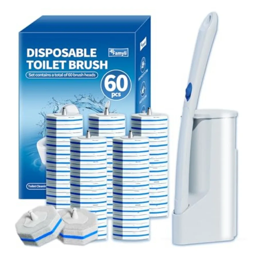 Disposable Toilet Brush Set with 60 Replacement Heads, Toilet Cleaning Replacement Pads, Starter Kit with Storage Case for Deep
Disposable Toilet Brush Set with 60 Replacement Heads, Toilet Cleaning Replacement Pads, Starter Kit with Storage Case for Deep