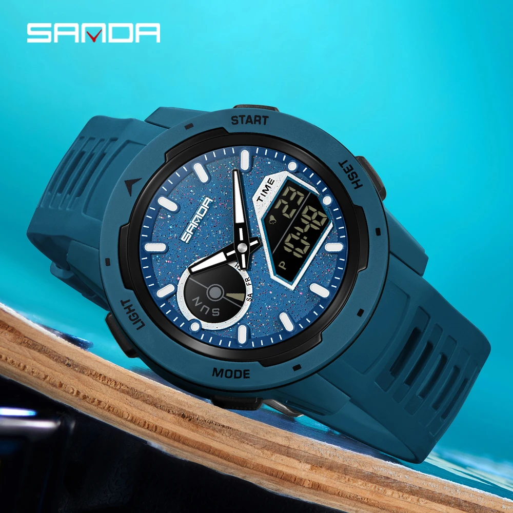SANDA 2026 Men's Luminous Waterproof Dual Display Outdoor Sport Watch TPU Strap Large Dial Chronograph Calendar Wristwatch Male
SANDA 2026 Men's Luminous Waterproof Dual Display Outdoor Sport Watch TPU Strap Large Dial Chronograph Calendar Wristwatch Male
