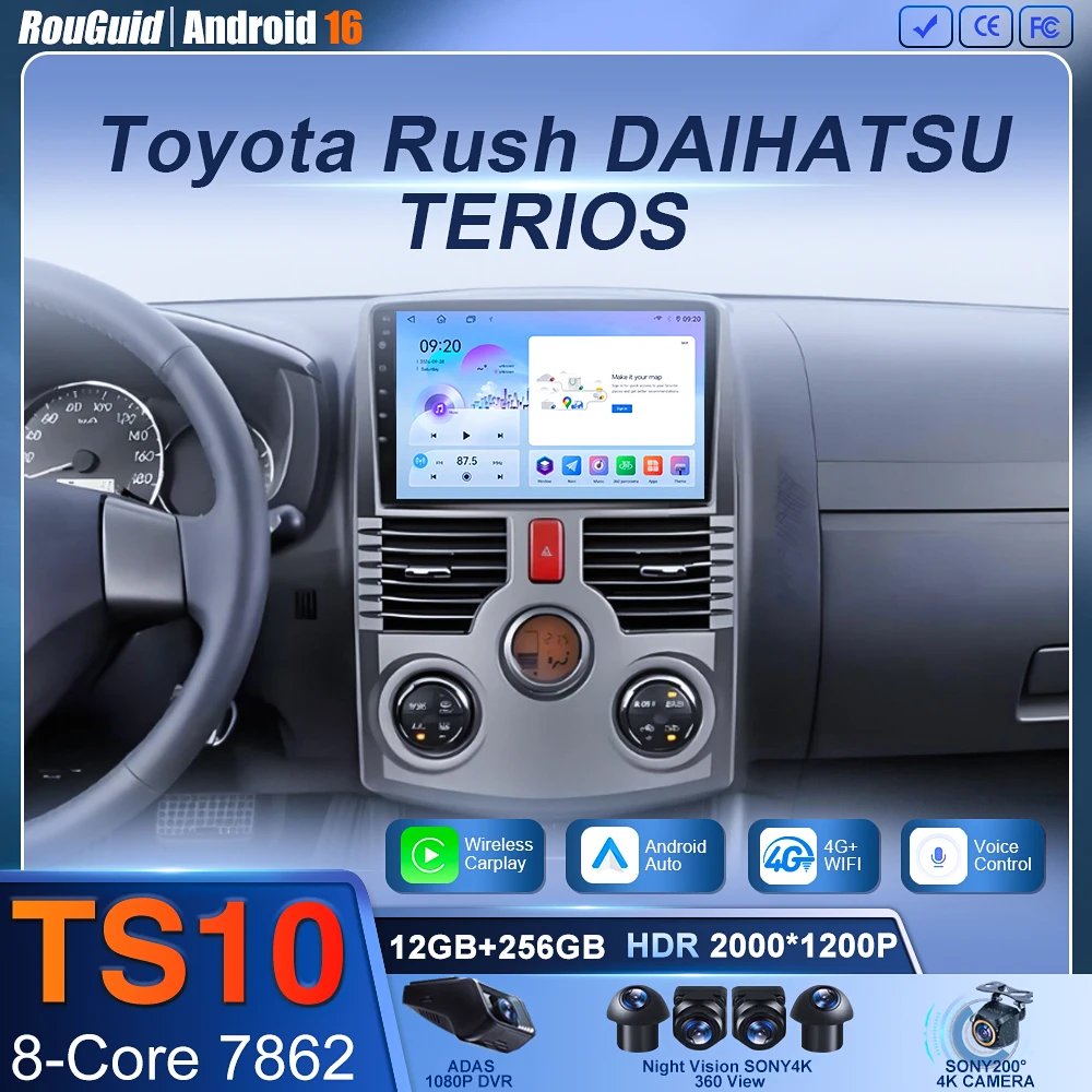 Android 16 Car Radio Carplay For Toyota Rush DAIHATSU TERIOS Multimedia GPS Player Navigation Touch Screen Stereo No 2 Din DVD
Android 16 Car Radio Carplay For Toyota Rush DAIHATSU TERIOS Multimedia GPS Player Navigation Touch Screen Stereo No 2 Din DVD
