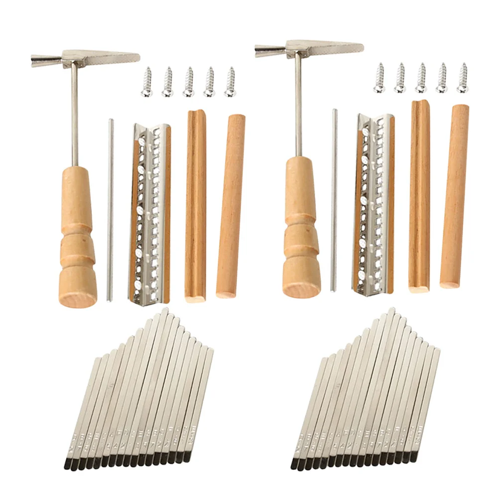 2Sets Kalimba 17 Keys DIY Kit Thumb Piano Key Set Metal Parts Saddle Bridge Sleeper Screws Tuning Hammer Kalimba 17 Keys
2Sets Kalimba 17 Keys DIY Kit Thumb Piano Key Set Metal Parts Saddle Bridge Sleeper Screws Tuning Hammer Kalimba 17 Keys