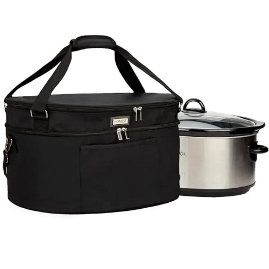 Slow Cooker Bag for Crock-Pot 6-8 Quart Insulated Travel Carrier with Easy to Clean Lining Carry Case with Top Zip Compartment
Slow Cooker Bag for Crock-Pot 6-8 Quart Insulated Travel Carrier with Easy to Clean Lining Carry Case with Top Zip Compartment