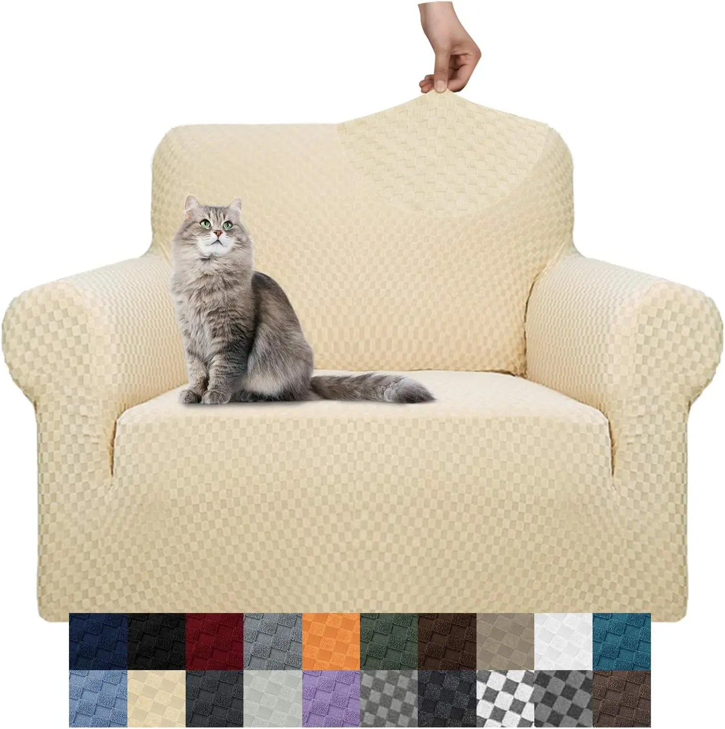 Couch Cover Latest Jacquard Design High Stretch Sofa Chair Covers For Living Room, Pet Dog Cat Proof Armchair Slipcover Non
Couch Cover Latest Jacquard Design High Stretch Sofa Chair Covers For Living Room, Pet Dog Cat Proof Armchair Slipcover Non