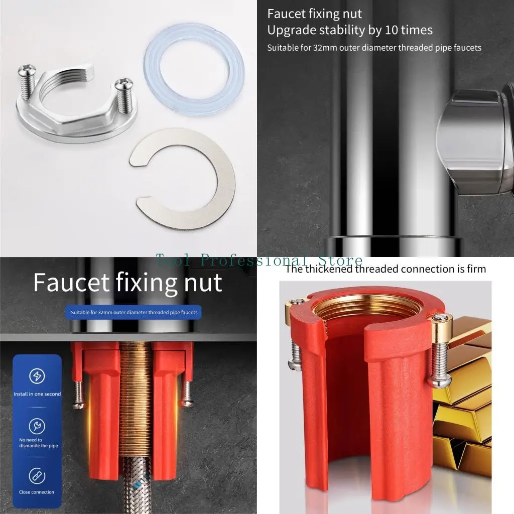 57QF Kitchen Sink Anti-Loosening Nut Buckle Base Faucet Installation Fastener Plastic Faucet Lock Nut Easy to Installation
57QF Kitchen Sink Anti-Loosening Nut Buckle Base Faucet Installation Fastener Plastic Faucet Lock Nut Easy to Installation