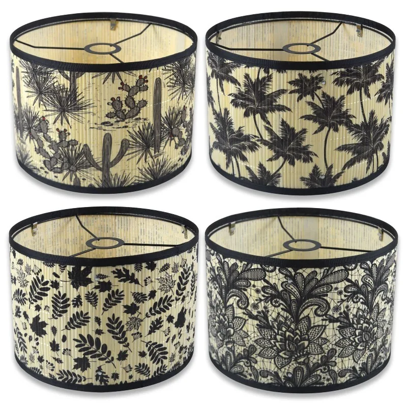Tropical Plant Leaf patterned Lamp Shades E27 ECO-friendly Bamboo Lampshades for Chandeliers Floor Lamps Hotal Cafe decor
Tropical Plant Leaf patterned Lamp Shades E27 ECO-friendly Bamboo Lampshades for Chandeliers Floor Lamps Hotal Cafe decor
