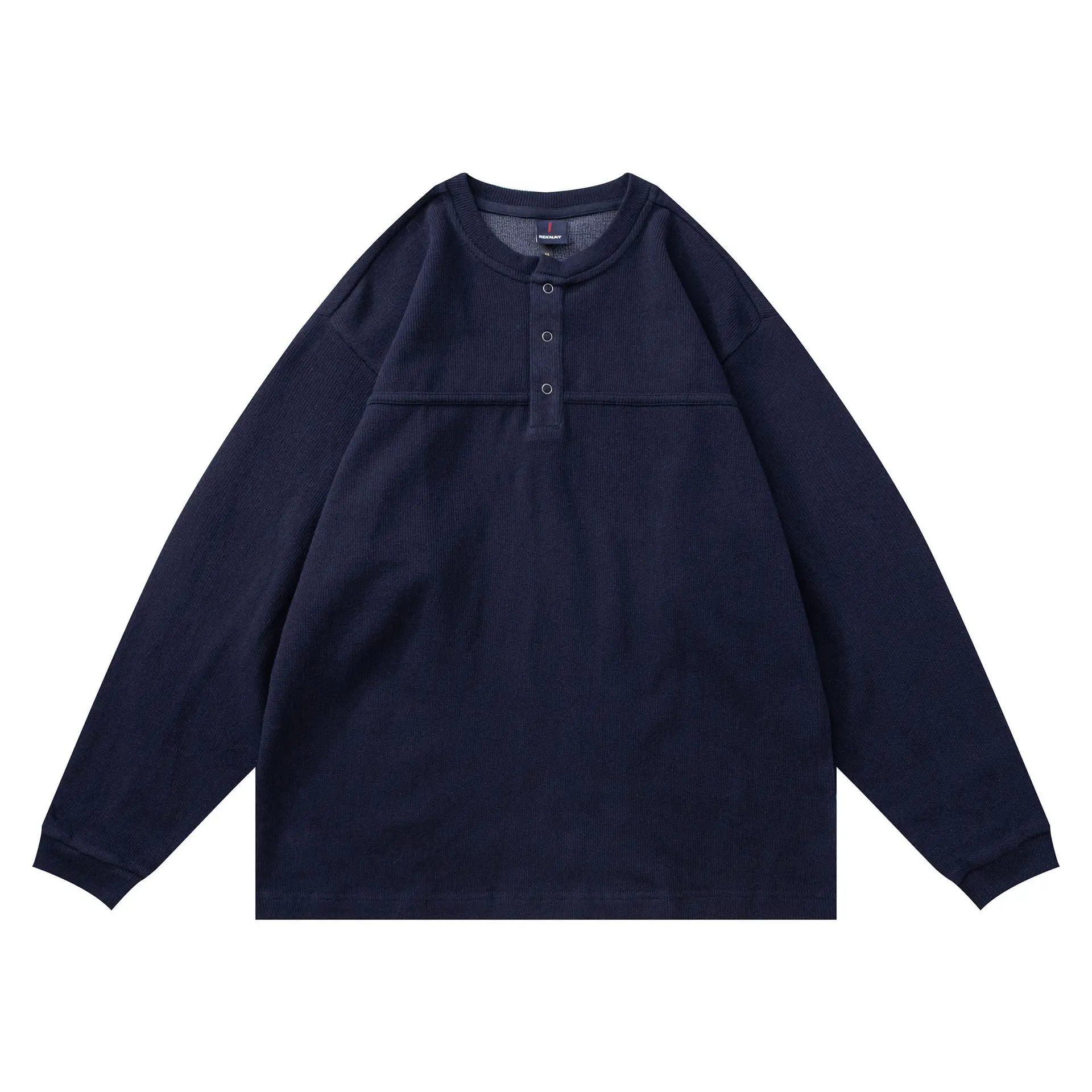 Men's Vintage Basic Pullover Henley Sweatshirt Autumn/Winter 370g Heavy - Weight Coarse Yarn Texture Long - Sleeved
Men's Vintage Basic Pullover Henley Sweatshirt Autumn/Winter 370g Heavy - Weight Coarse Yarn Texture Long - Sleeved