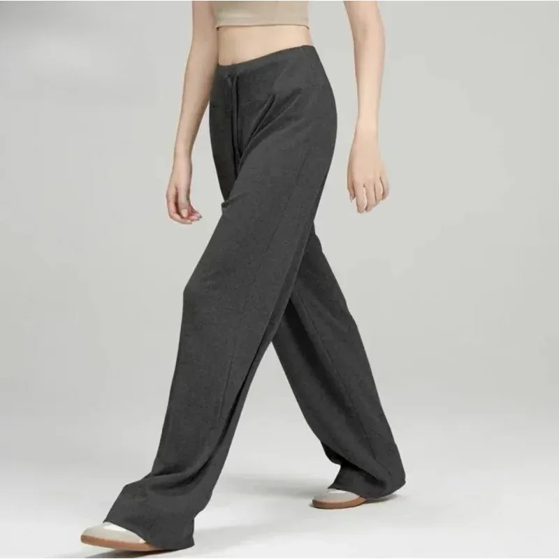 New Casual Women Knit Wide Leg Pants Soft Loose High Waist Lounge Trousers Stretch Comfortable Daily Wear Work Pants for Office
New Casual Women Knit Wide Leg Pants Soft Loose High Waist Lounge Trousers Stretch Comfortable Daily Wear Work Pants for Office