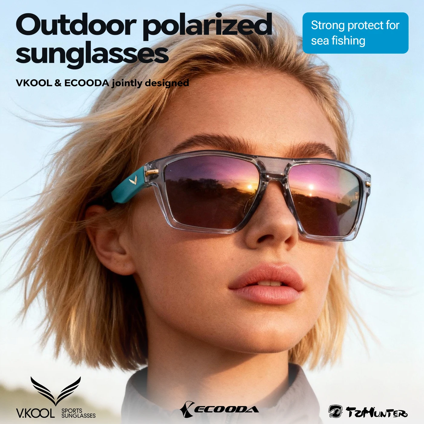 Ecooda Outdoor Polarized Sunglasses Strong Protect for Sea Fishing Strong PC Prootective Lens Lightweight TR Frame
Ecooda Outdoor Polarized Sunglasses Strong Protect for Sea Fishing Strong PC Prootective Lens Lightweight TR Frame
