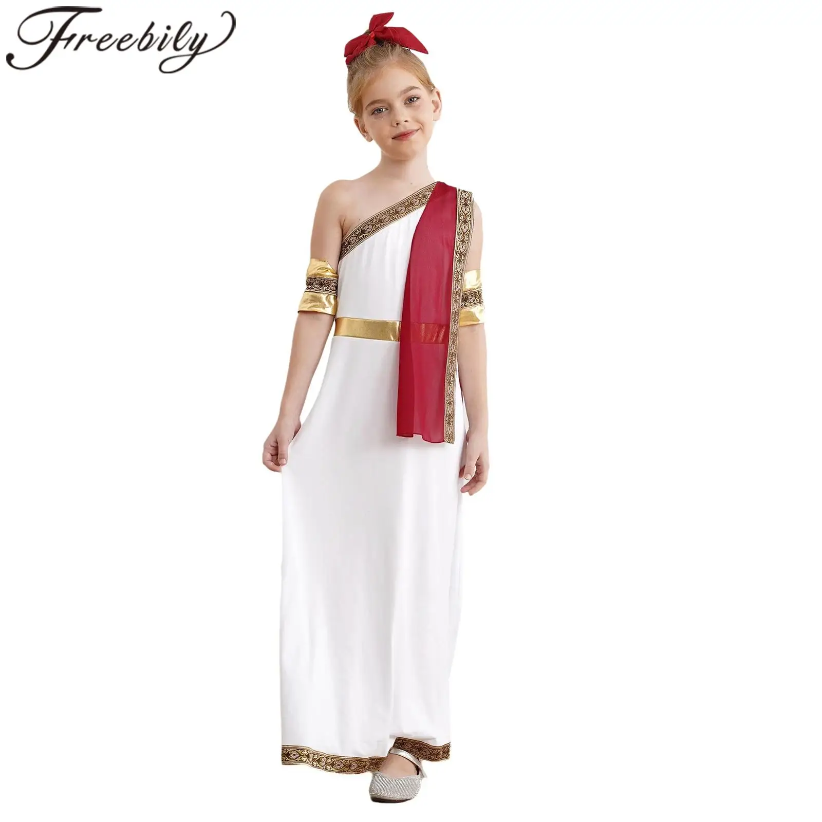 Girls Halloween Greece Cosplay Costume Ancient Greek Empress Robe Athenian Princess Roman Toga Classic Roman Party Outfits
Girls Halloween Greece Cosplay Costume Ancient Greek Empress Robe Athenian Princess Roman Toga Classic Roman Party Outfits