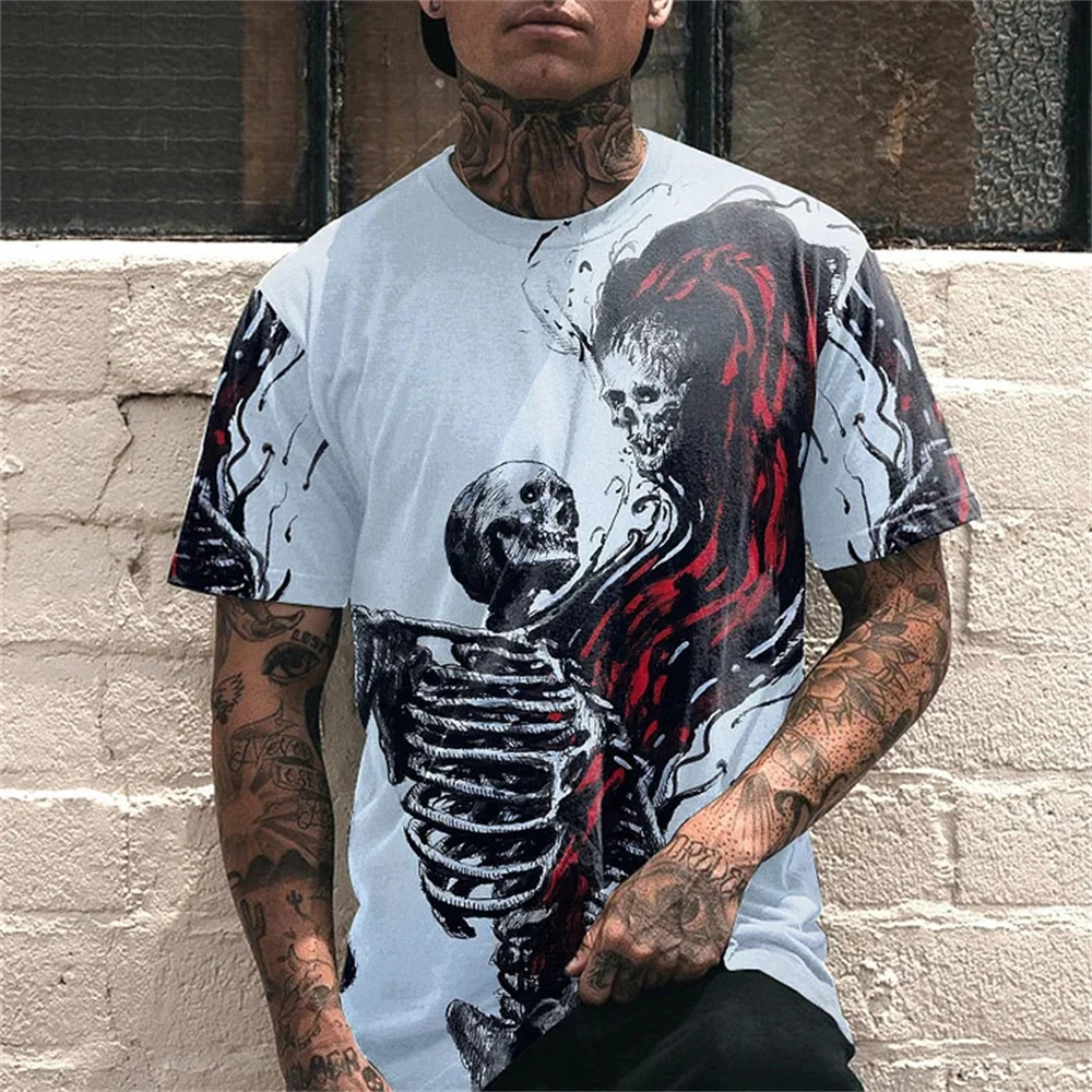 Funny 3D Skull Printed T Shirt For Men Hip Hop Trend Harajuku Streetwear Casual O-neck Short Sleeve Tops Fashion Vintage Clothes
Funny 3D Skull Printed T Shirt For Men Hip Hop Trend Harajuku Streetwear Casual O-neck Short Sleeve Tops Fashion Vintage Clothes