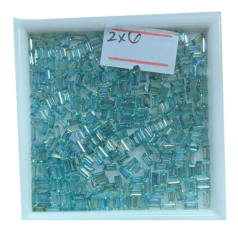 Small Size 2x4mm Baguette Cut Lab Created Blue Moissanite Diamond For Jewelry Setting
Small Size 2x4mm Baguette Cut Lab Created Blue Moissanite Diamond For Jewelry Setting