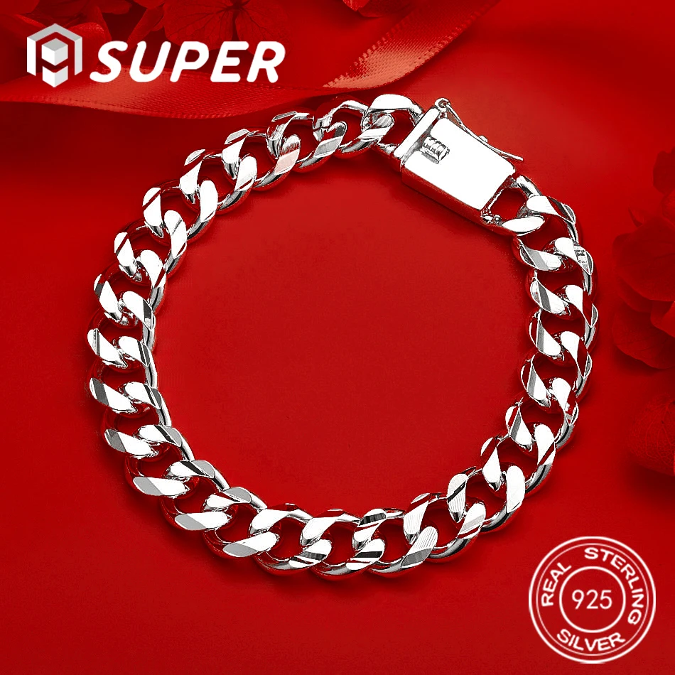 ALISuper 925 Sterling Silver 8-inch Classic Fashion Bracelet, Suitable for Men and Women, Gift, Hip Hop Accessory
ALISuper 925 Sterling Silver 8-inch Classic Fashion Bracelet, Suitable for Men and Women, Gift, Hip Hop Accessory