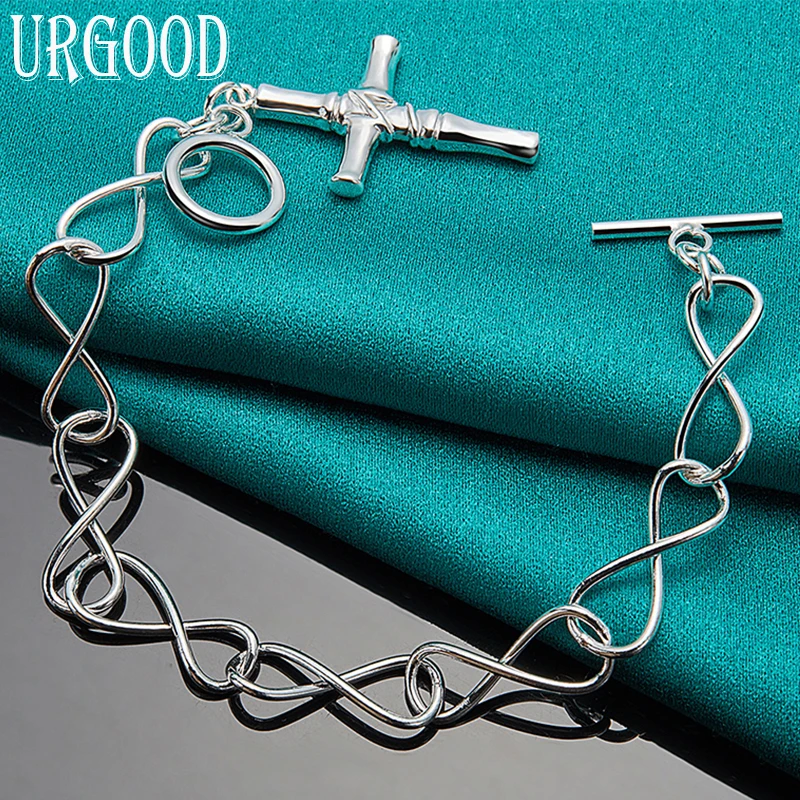 925 Sterling Silver Cross Pendant Chain Bracelet For Women Men Party Engagement Wedding Fashion Jewelry
925 Sterling Silver Cross Pendant Chain Bracelet For Women Men Party Engagement Wedding Fashion Jewelry