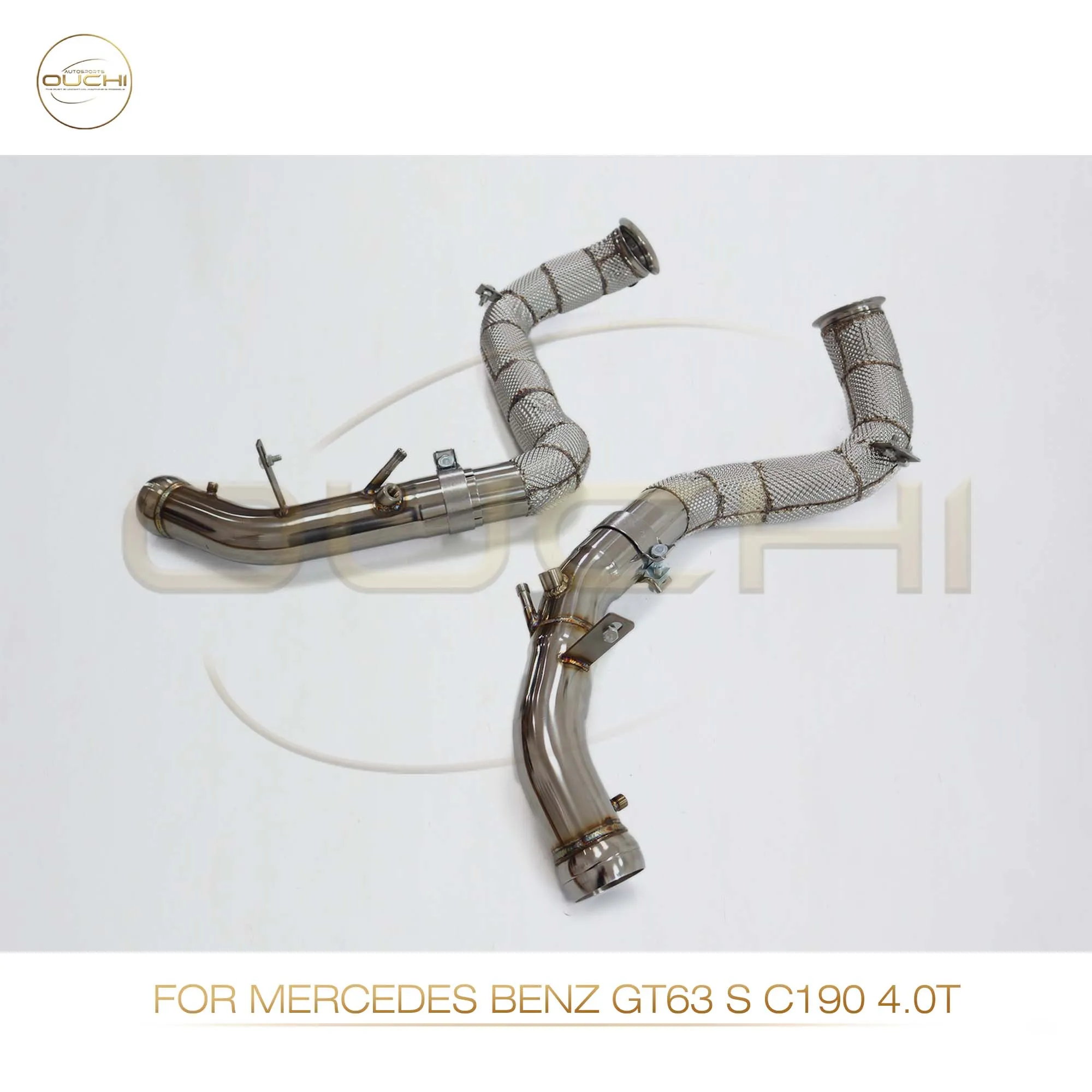 OUCHI Stainless Steel Exhaust System Performance Downpipe for Mercedes Benz GT63 S C190 4.0T with heat shield
OUCHI Stainless Steel Exhaust System Performance Downpipe for Mercedes Benz GT63 S C190 4.0T with heat shield