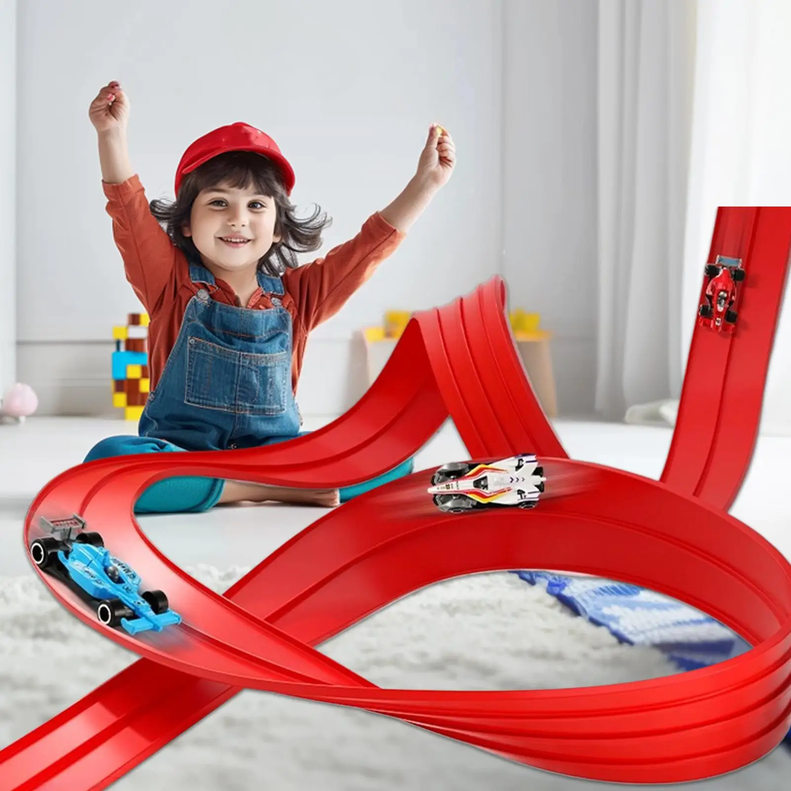 Roll Up Toy Car Track with Suction Cups - Portable Race Car Play Mat for Kids, Fun Play indoor Bedroom for Toddlers Boys Girls
Roll Up Toy Car Track with Suction Cups - Portable Race Car Play Mat for Kids, Fun Play indoor Bedroom for Toddlers Boys Girls