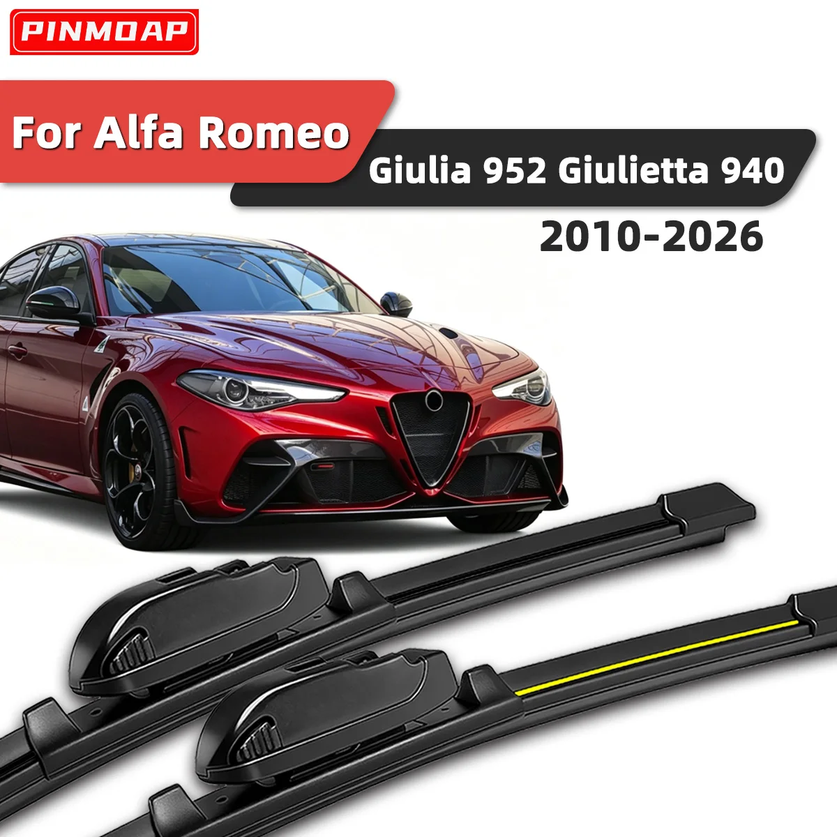 2PCS Car Windshield Wiper Fit For Alfa Romeo Giulia 952 Giulietta 940 2010-2026 Front Windshield Silent Wiper Automotive Parts
2PCS Car Windshield Wiper Fit For Alfa Romeo Giulia 952 Giulietta 940 2010-2026 Front Windshield Silent Wiper Automotive Parts