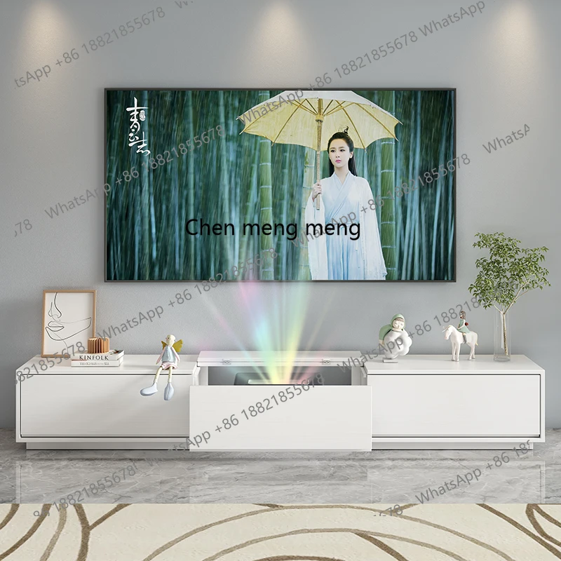 TV cabinet new projector solid wood TV cabinet floor free telescopic storage
TV cabinet new projector solid wood TV cabinet floor free telescopic storage