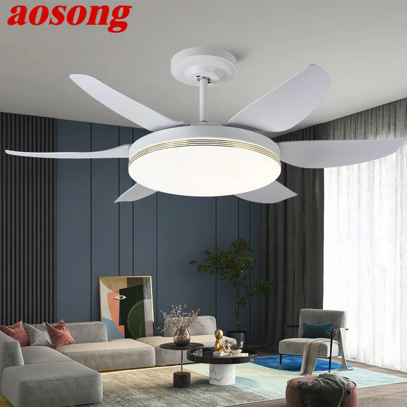 AOSONG Fan Light Nordic LED Ceiling Fan Light Modern Minimalist Restaurant, Living Room, Bedroom Commercial Electric Fan
AOSONG Fan Light Nordic LED Ceiling Fan Light Modern Minimalist Restaurant, Living Room, Bedroom Commercial Electric Fan
