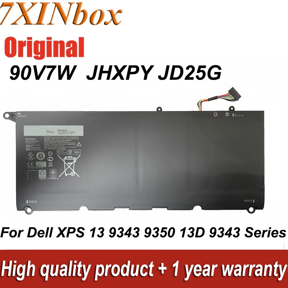 Laptop Battery 90V7W 7.6V 56Wh 0DRRP 5K9CP For Dell XPS 13 9343 9350 9350-D1508 13D 9343 13D-9343-150 Series RWT1R DIN02 JHXPY
Laptop Battery 90V7W 7.6V 56Wh 0DRRP 5K9CP For Dell XPS 13 9343 9350 9350-D1508 13D 9343 13D-9343-150 Series RWT1R DIN02 JHXPY
