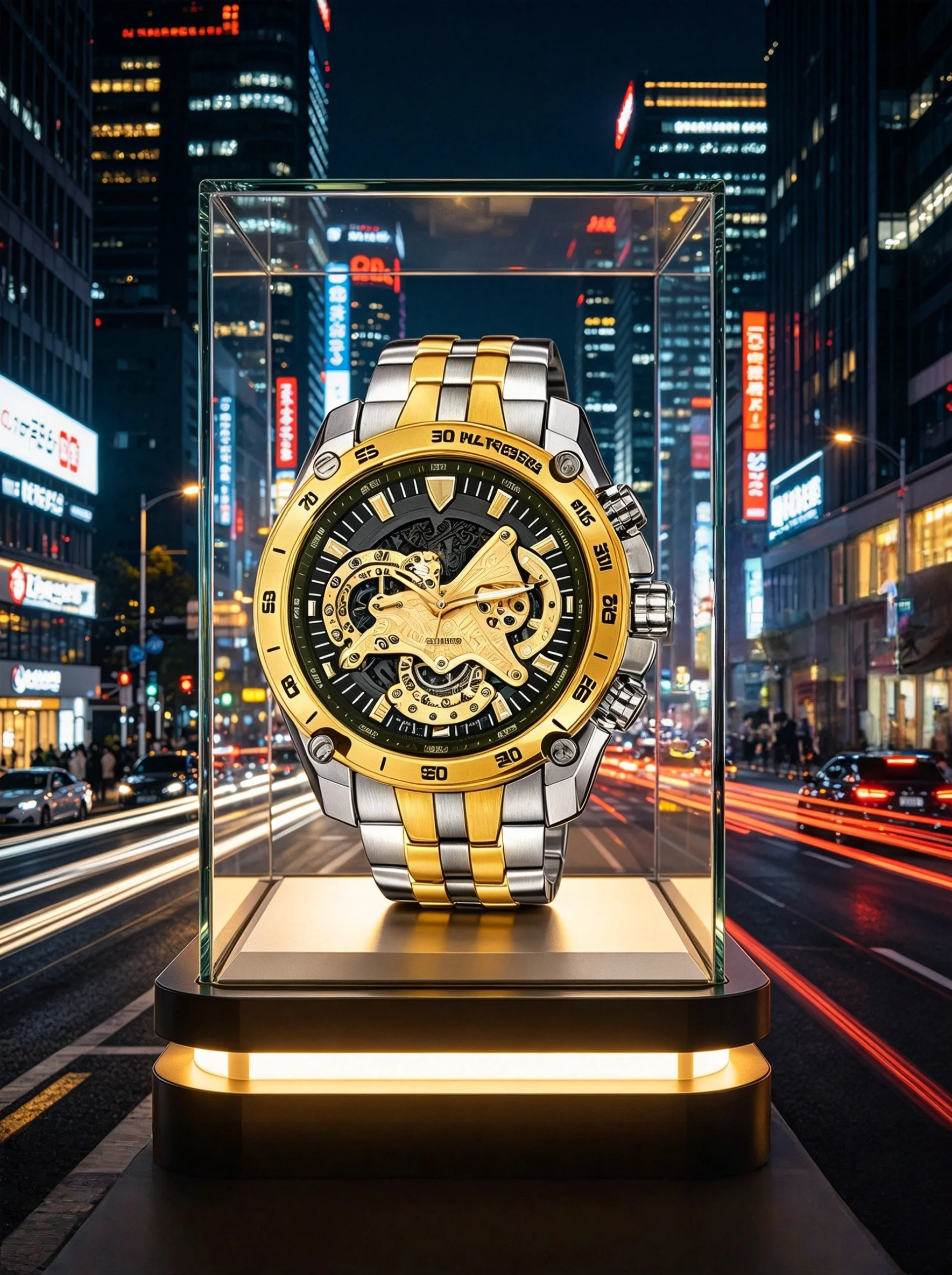 Business Sports Gold Collection: Full-featured digital watch – a luxurious gold-tone chronograph
Business Sports Gold Collection: Full-featured digital watch – a luxurious gold-tone chronograph