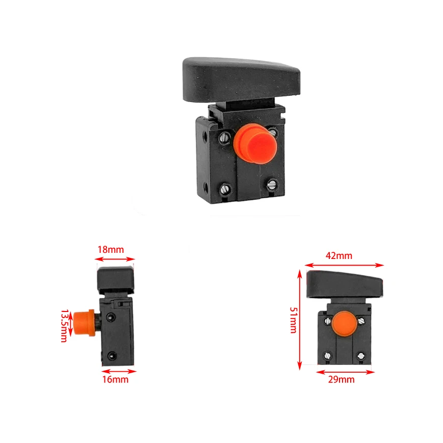 For Electric Planer Circular Saw Chainsaw Angle Grinder Replacement Switch Orange Plastic 1.8x1.6x1.35cm Compact
For Electric Planer Circular Saw Chainsaw Angle Grinder Replacement Switch Orange Plastic 1.8x1.6x1.35cm Compact