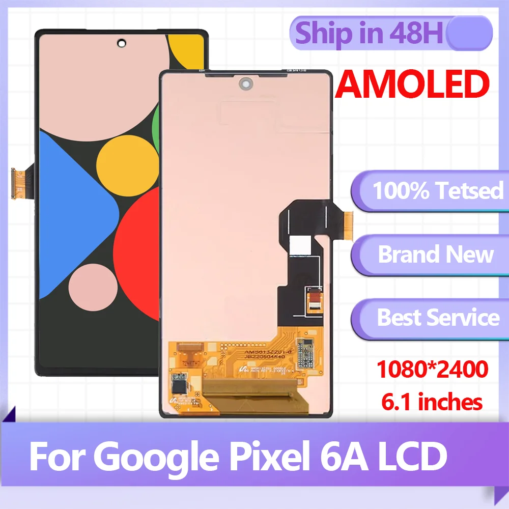 For 6.1" Original Google Pixel 6A GX7AS GB62Z LCD Display Touch Screen Digitizer Assembly Replacement For Pixel 6A LCD Repair
For 6.1" Original Google Pixel 6A GX7AS GB62Z LCD Display Touch Screen Digitizer Assembly Replacement For Pixel 6A LCD Repair