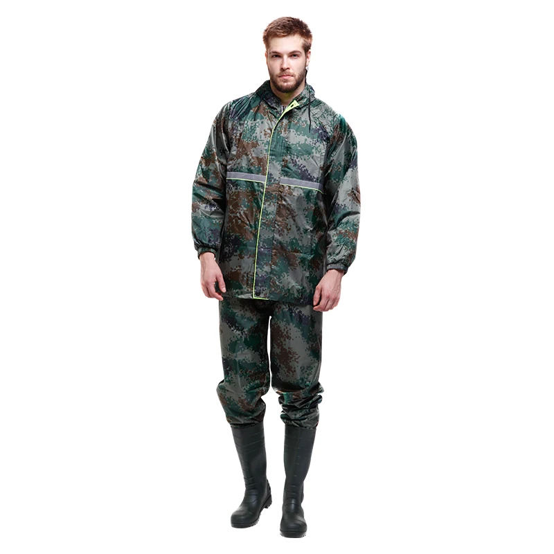 Women Raincoat Men Camouflage Rain Clothes Impermeable Rainwear Waterproof Hooded Rain Coat With Rain Pants Set
Women Raincoat Men Camouflage Rain Clothes Impermeable Rainwear Waterproof Hooded Rain Coat With Rain Pants Set