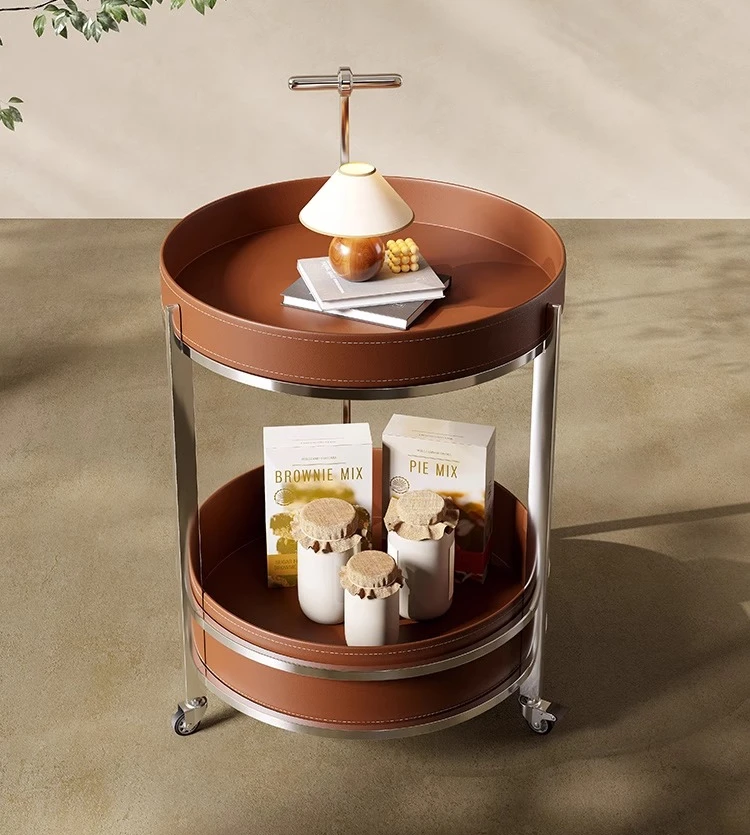 Mobile trolley sofa edge Italian light luxury multi-functional storage saddle leather simple coffee table
Mobile trolley sofa edge Italian light luxury multi-functional storage saddle leather simple coffee table