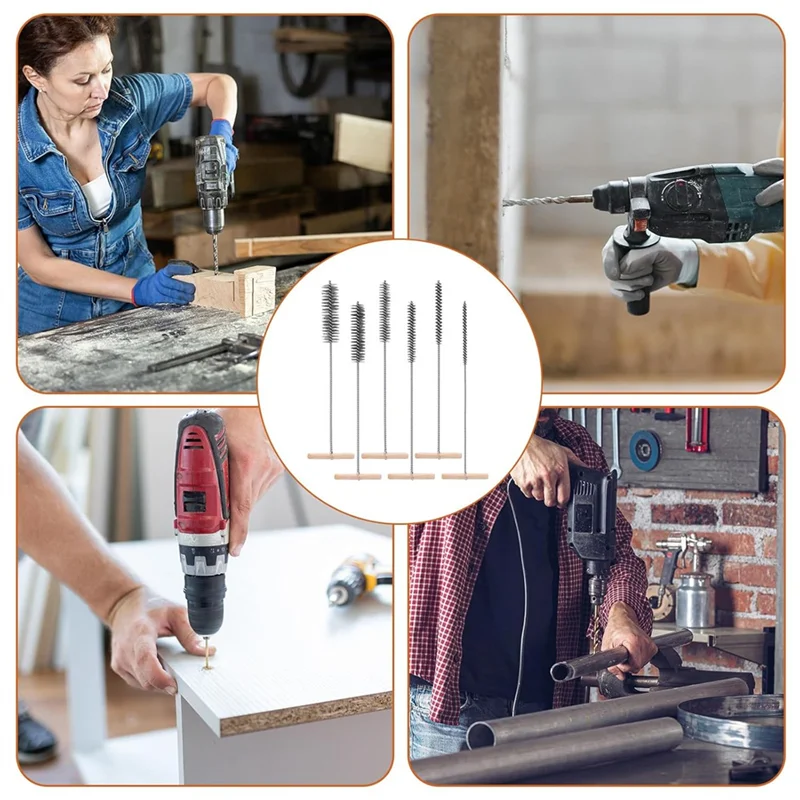 A26F-Cleaning Brush For Hammer Drills Drill Hole Brush Set 8/12/16/20/25/30Mm Stainless Steel Hole Brushes
A26F-Cleaning Brush For Hammer Drills Drill Hole Brush Set 8/12/16/20/25/30Mm Stainless Steel Hole Brushes