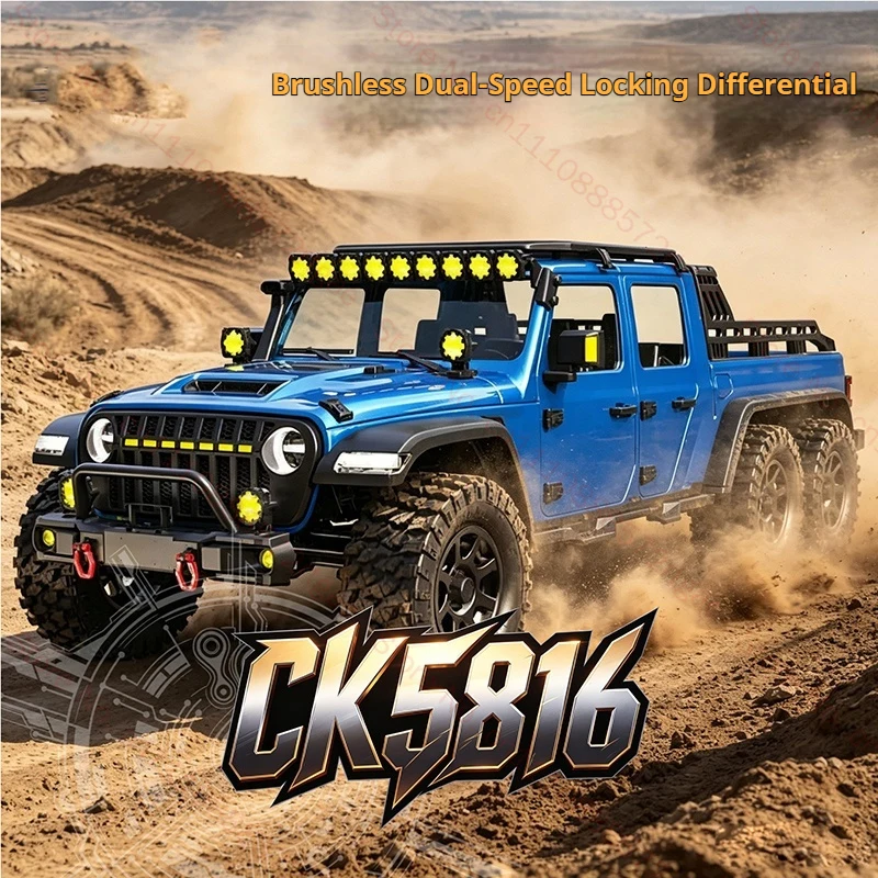 CK Model 1:7 CK5816 Remote Control Electric 6wd Off-Road Vehicle Climbing Car Brushles Dual Speed Transmission Differential Lock
CK Model 1:7 CK5816 Remote Control Electric 6wd Off-Road Vehicle Climbing Car Brushles Dual Speed Transmission Differential Lock