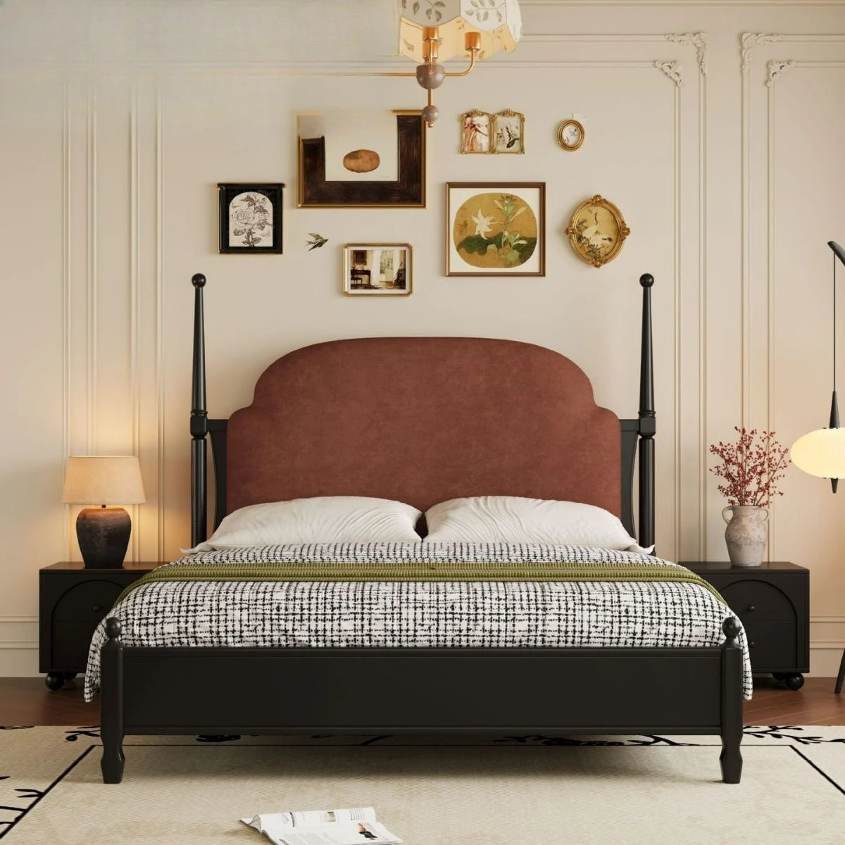 Medieval French retro master bedroom big bed American double light luxury wedding bed Internet celebrity
Medieval French retro master bedroom big bed American double light luxury wedding bed Internet celebrity