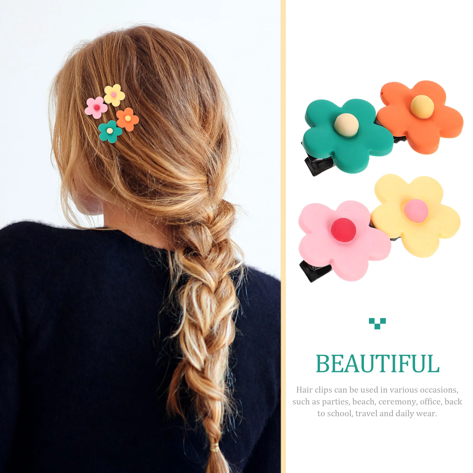 8Pcs Flower Hair Clips Candy Color Floral Hairpins Lightweight Hair Accessories for Girls Women Gift Flower Barrettes
8Pcs Flower Hair Clips Candy Color Floral Hairpins Lightweight Hair Accessories for Girls Women Gift Flower Barrettes