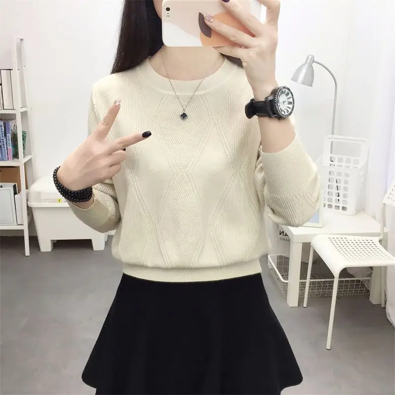 Solid O Neck Long Sleeve Knit Sweater Elegant Fashion Harajuku Slim Fit Tops Women Loose Casual Sweat All Match Female Clothes
Solid O Neck Long Sleeve Knit Sweater Elegant Fashion Harajuku Slim Fit Tops Women Loose Casual Sweat All Match Female Clothes