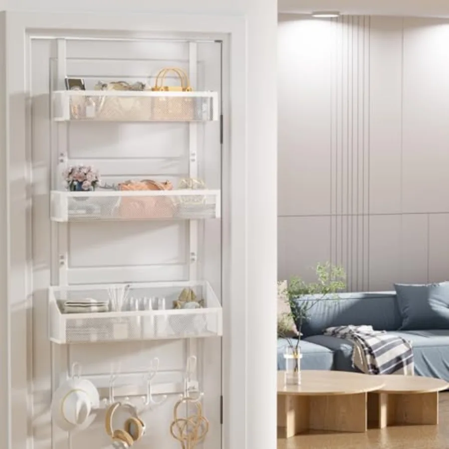 Over Door Hook Organizer Hook Over The Door Organizer with Baskets - Back of Door Storage Towel Rack Space Saving Storage Organ
Over Door Hook Organizer Hook Over The Door Organizer with Baskets - Back of Door Storage Towel Rack Space Saving Storage Organ