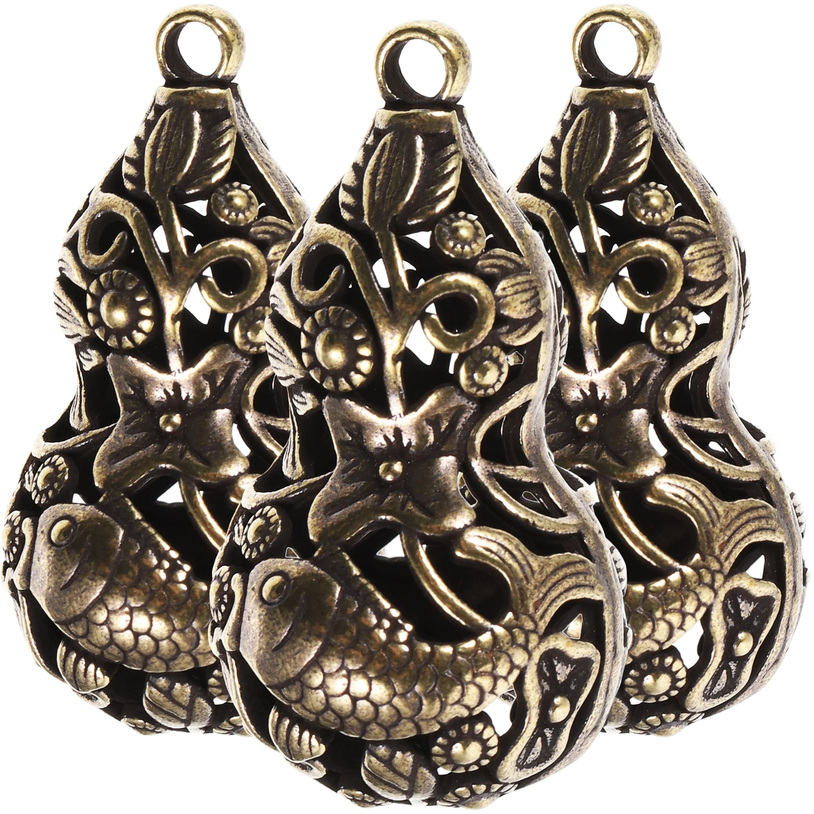 3 Pcs Gourd Copper Decorative Pendant Charms Retro Style Jewelry Making Supplies Brass Accessories
3 Pcs Gourd Copper Decorative Pendant Charms Retro Style Jewelry Making Supplies Brass Accessories