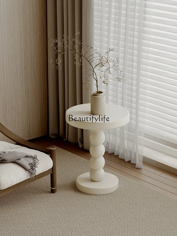 Medieval bedside few creative living room bedroom cream wabi wind French retro small round table
Medieval bedside few creative living room bedroom cream wabi wind French retro small round table