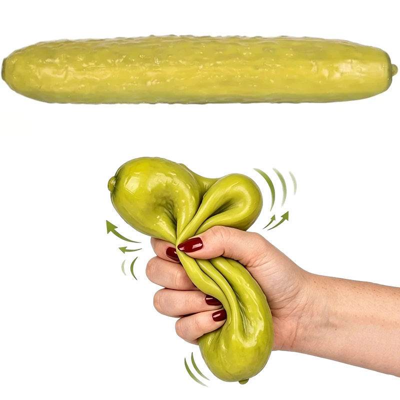 Jumbo Pickle Squíshy Fidget Toys Soft Funny Pickle Squeeze Stress Ball Toys ASMR Sensory Stress Relief Toys for Adult
Jumbo Pickle Squíshy Fidget Toys Soft Funny Pickle Squeeze Stress Ball Toys ASMR Sensory Stress Relief Toys for Adult