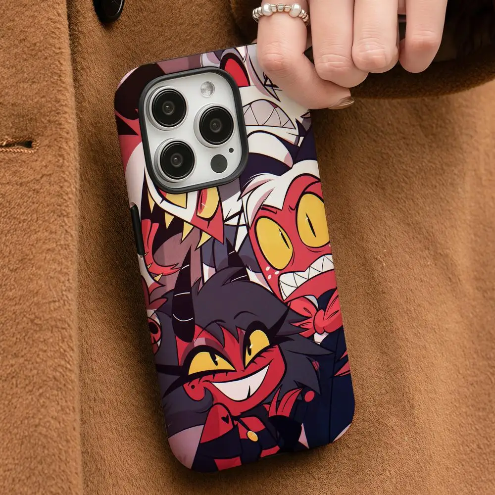 Cartoon H-Helluva Boss Phone Case For iPhone 16 15 14 13 12 11 Pro Max Plus Glossy HD Double-Layer Liquid Back Film Hard Shell
Cartoon H-Helluva Boss Phone Case For iPhone 16 15 14 13 12 11 Pro Max Plus Glossy HD Double-Layer Liquid Back Film Hard Shell