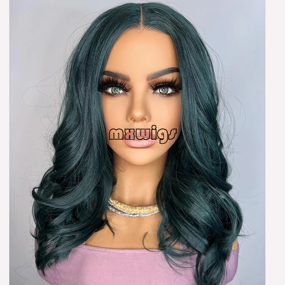 MXWIGS Dark Green Long Wavy Hair Synthetic 13X4 Lace Front Wig For Women Cosplay Long Glueless Preplucked Heat Resistant Fiber
MXWIGS Dark Green Long Wavy Hair Synthetic 13X4 Lace Front Wig For Women Cosplay Long Glueless Preplucked Heat Resistant Fiber