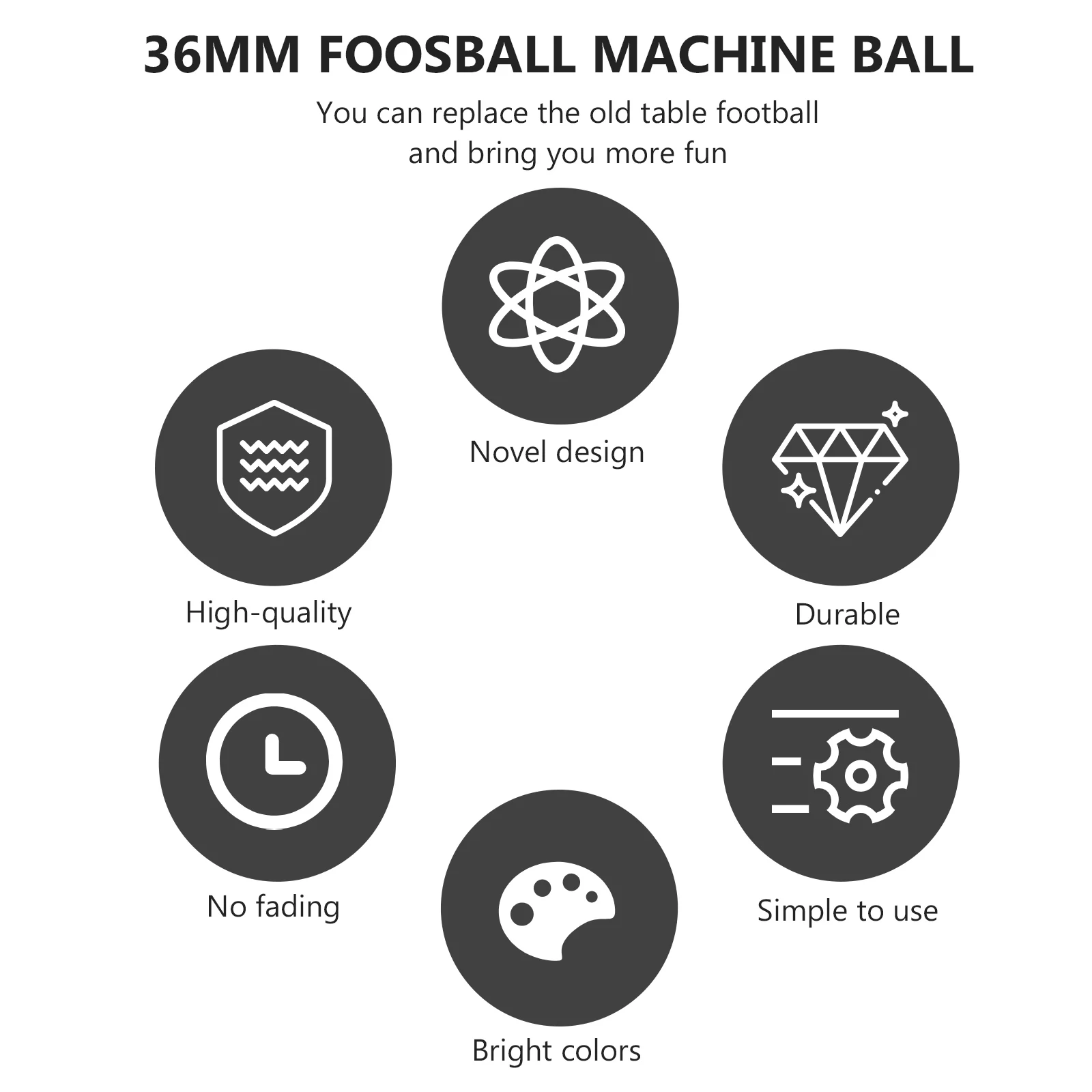 12pcs Replacement Foosball Balls Plastic Table Football Accessories Kids Game Soccer Desktop Machine Entertainment Toy
12pcs Replacement Foosball Balls Plastic Table Football Accessories Kids Game Soccer Desktop Machine Entertainment Toy