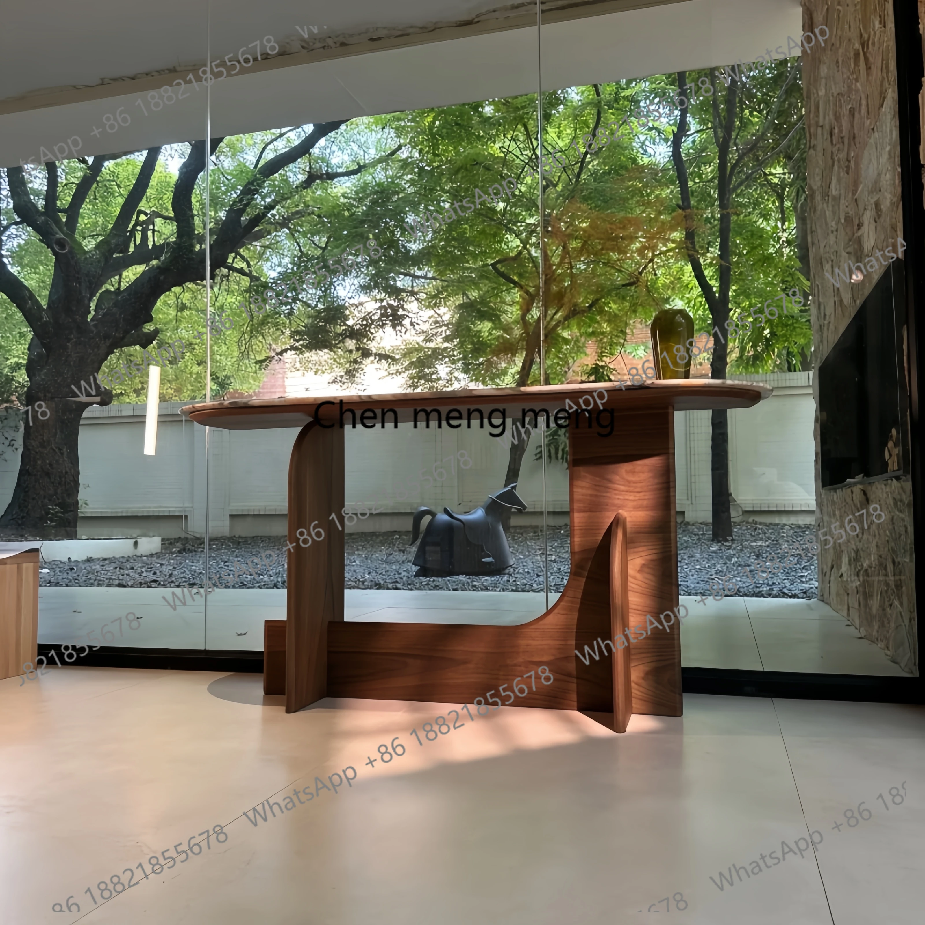 Medieval solid wood entrance table, retro light luxury natural marble living room entrance table
Medieval solid wood entrance table, retro light luxury natural marble living room entrance table