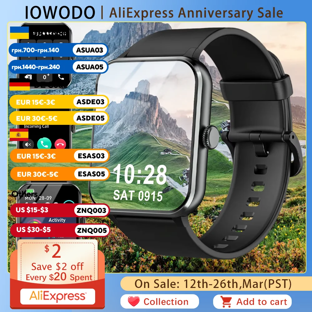Bluetooth Calls R50 Smart Watch for Men Women 1.85'' TFT Display Smartwatch Al Voice Assistant Health Monitoring Fitness Tracker
Bluetooth Calls R50 Smart Watch for Men Women 1.85'' TFT Display Smartwatch Al Voice Assistant Health Monitoring Fitness Tracker