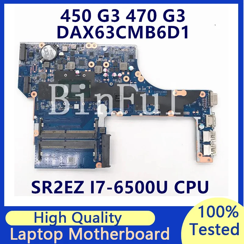 Материнская плата для ноутбука HP Probook 450 G3 470 G3 DAX63CMB6D1, материнская плата с процессором SR2EZ I7-6500U 216-0864032 100%, полностью протестированная
Материнская плата для ноутбука HP Probook 450 G3 470 G3 DAX63CMB6D1, материнская плата с процессором SR2EZ I7-6500U 216-0864032 100%, полностью протестированная